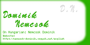 dominik nemcsok business card